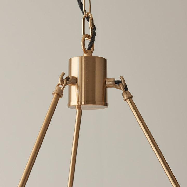 Chessington 6 Light Pendant Light - Brushed Aged Brass Endon 8