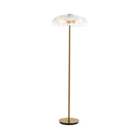 Light & Living Fungo Glass & Gold Floor Lamp