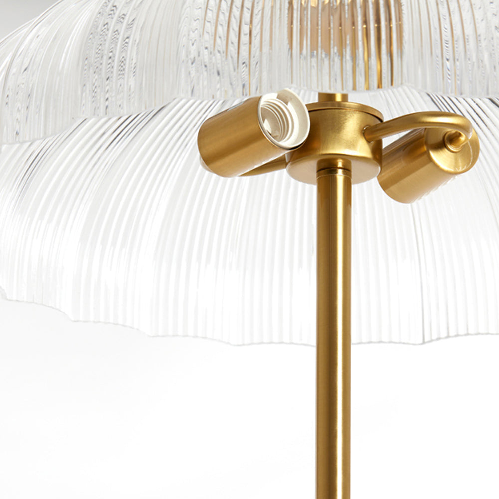 Light & Living Fungo Glass & Gold Floor Lamp