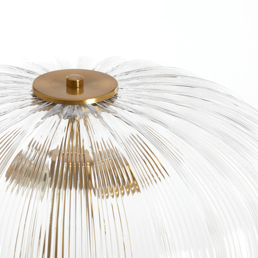 Light & Living Fungo Glass & Gold Floor Lamp