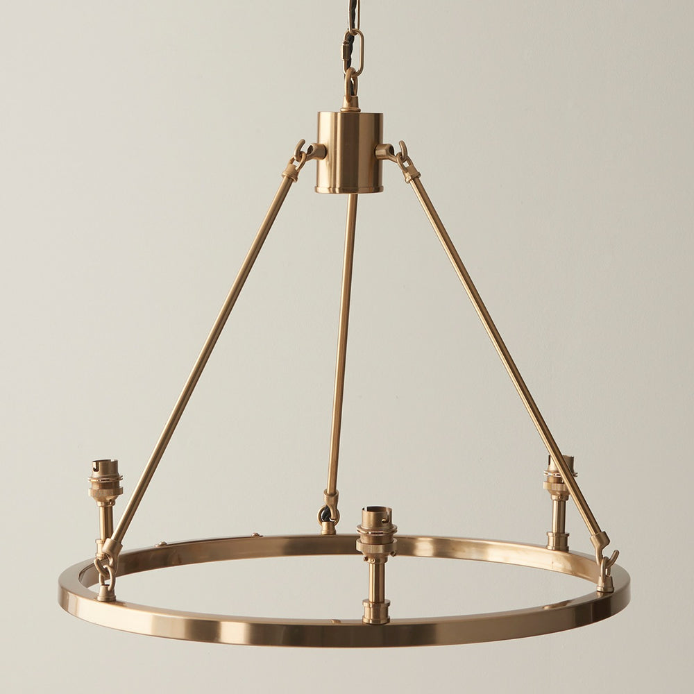 Chessington 3 Light Pendant Light - Brushed Aged Brass Endon 2
