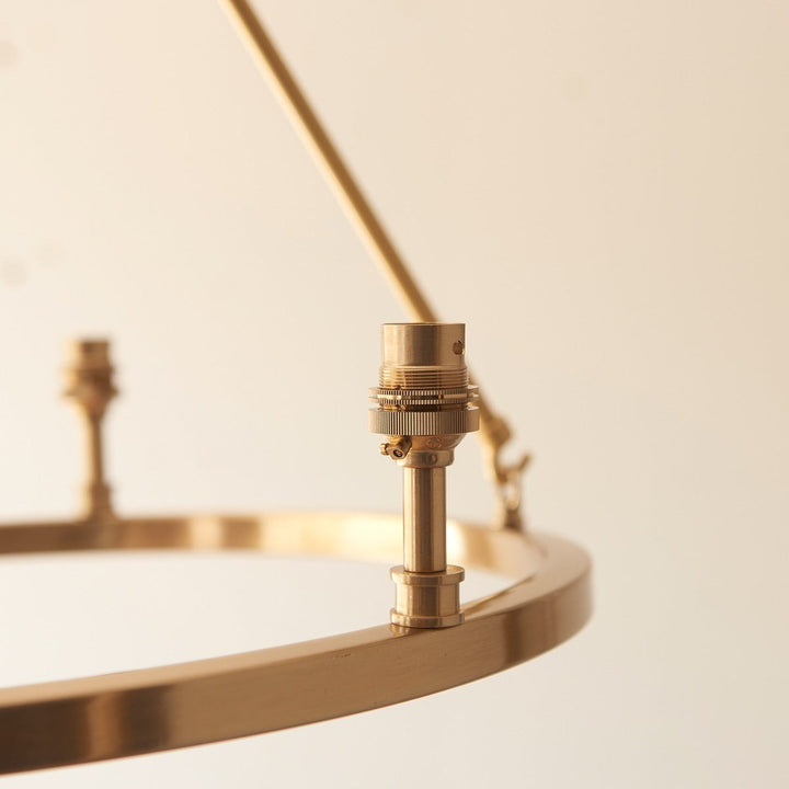 Chessington 3 Light Pendant Light - Brushed Aged Brass Endon 3