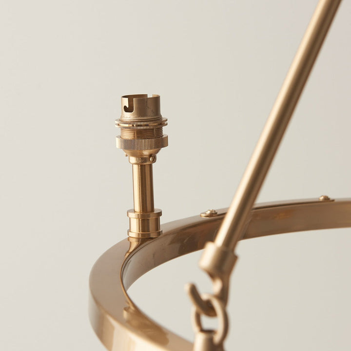 Chessington 3 Light Pendant Light - Brushed Aged Brass Endon 4