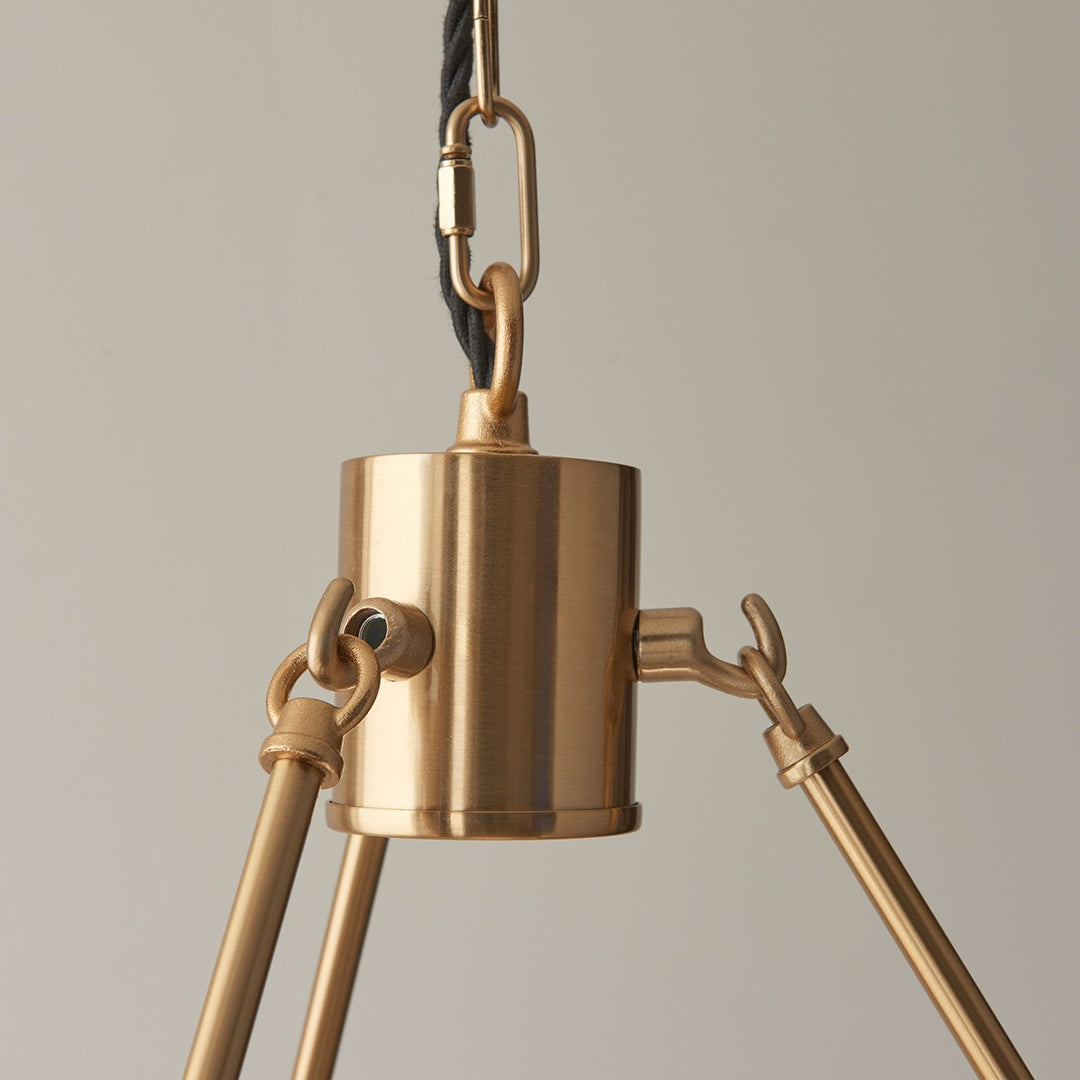 Chessington 3 Light Pendant Light - Brushed Aged Brass Endon 6