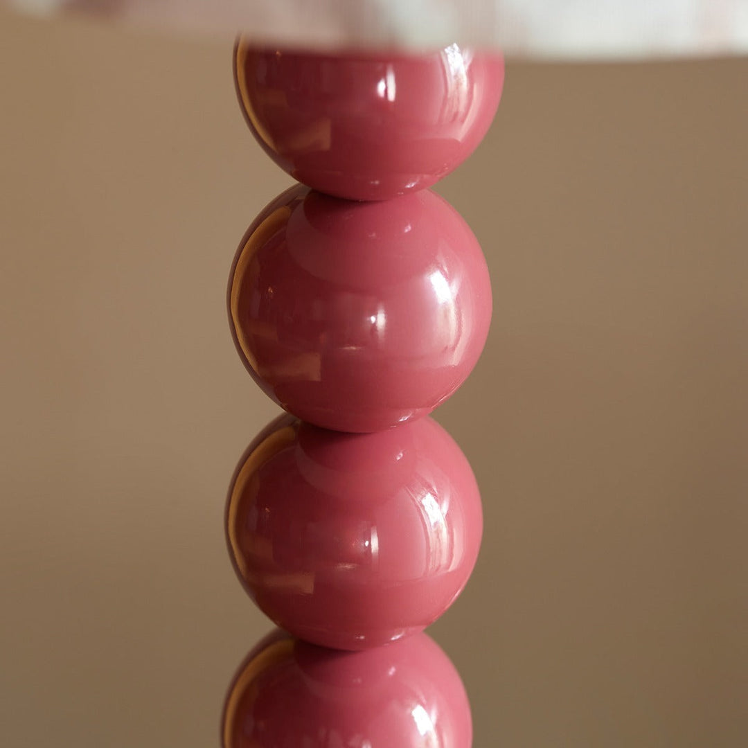 Whimsy Table Lamp - Gloss Pink Clay Paint Endon 4