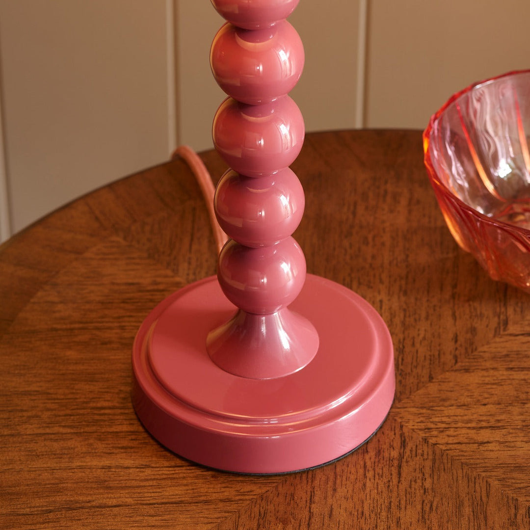 Whimsy Table Lamp - Gloss Pink Clay Paint Endon 5