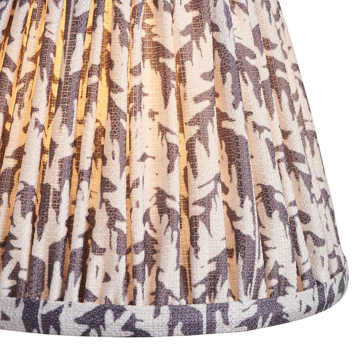 Leaf Shade 16cm - Pearl Grey Fabric Endon 3