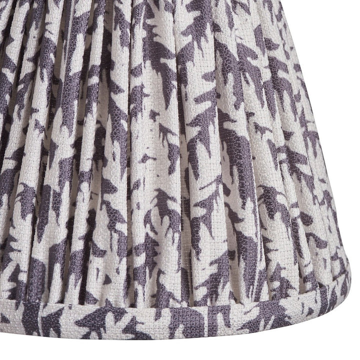 Leaf Shade 16cm - Pearl Grey Fabric Endon 4