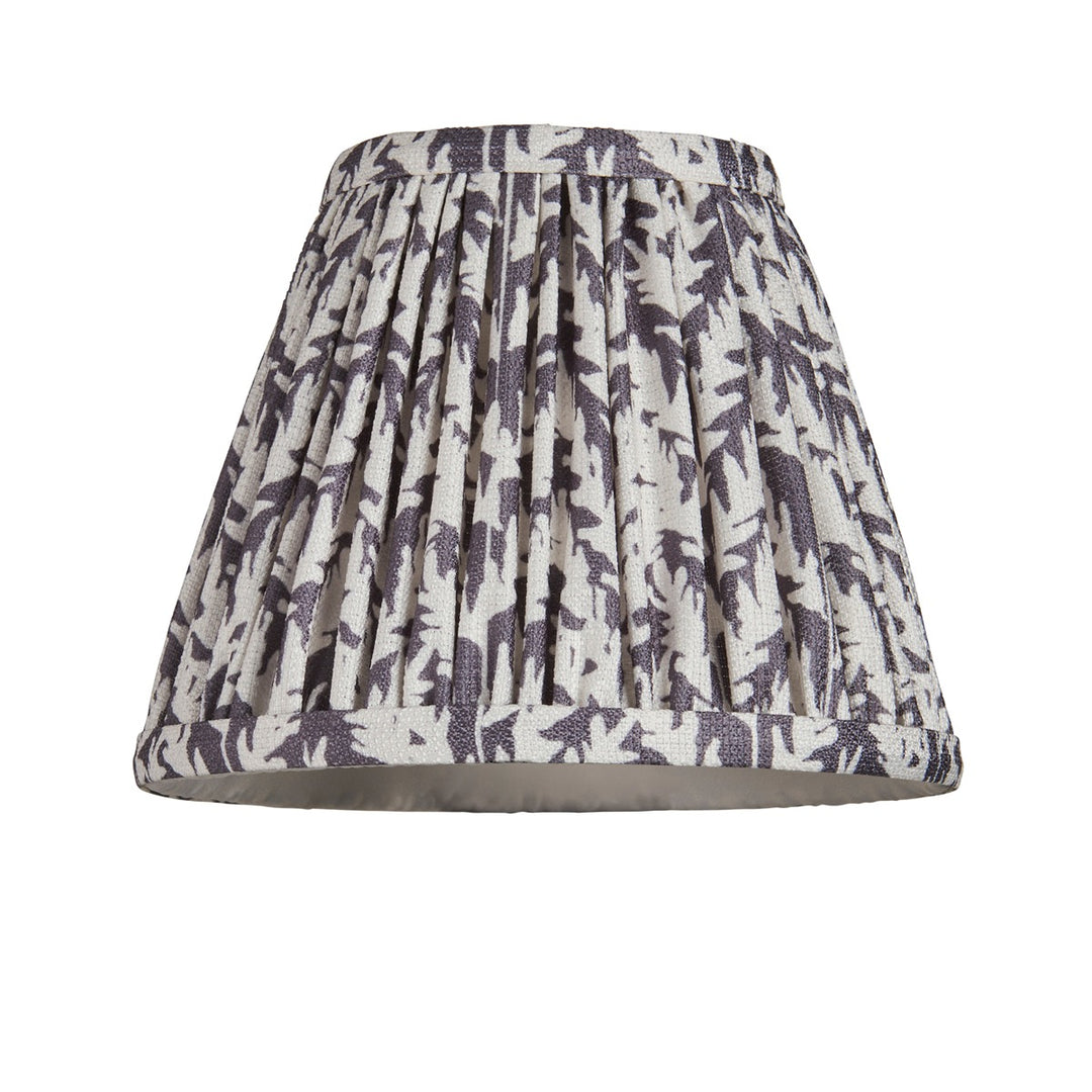 Leaf Shade 16cm - Pearl Grey Fabric Endon 1
