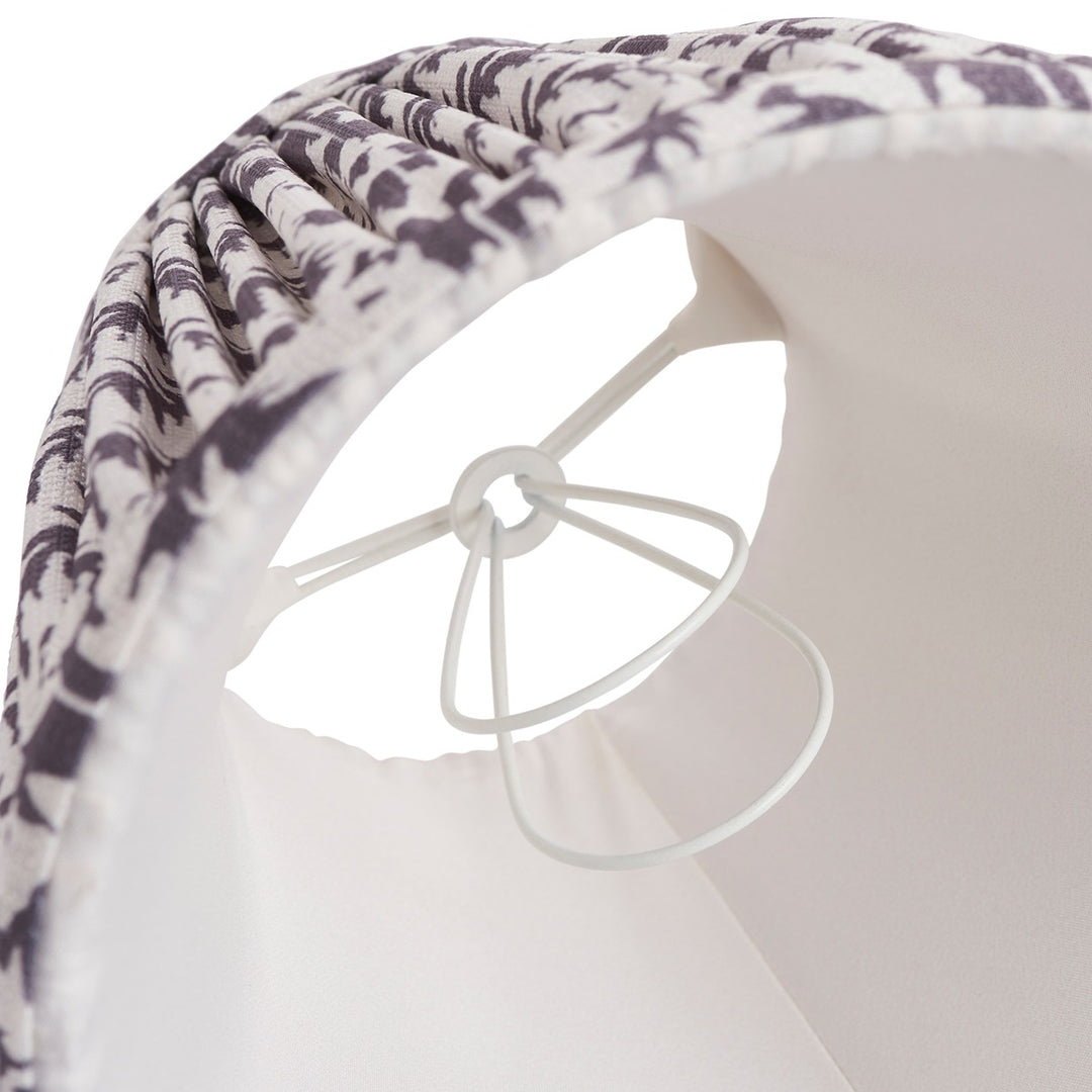 Leaf Shade 16cm - Pearl Grey Fabric Endon 5