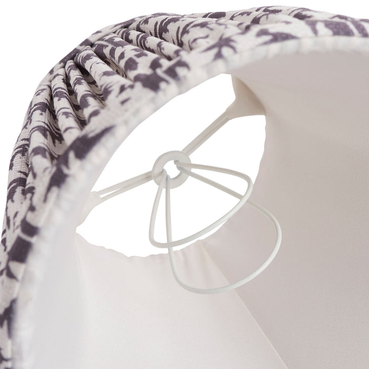 Leaf Shade 16cm - Pearl Grey Fabric Endon 5