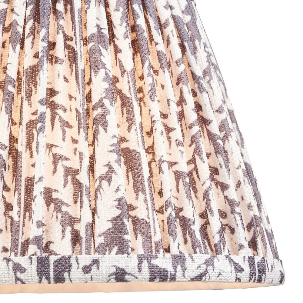 Leaf Shade 20cm - Pearl Grey Fabric Endon 3