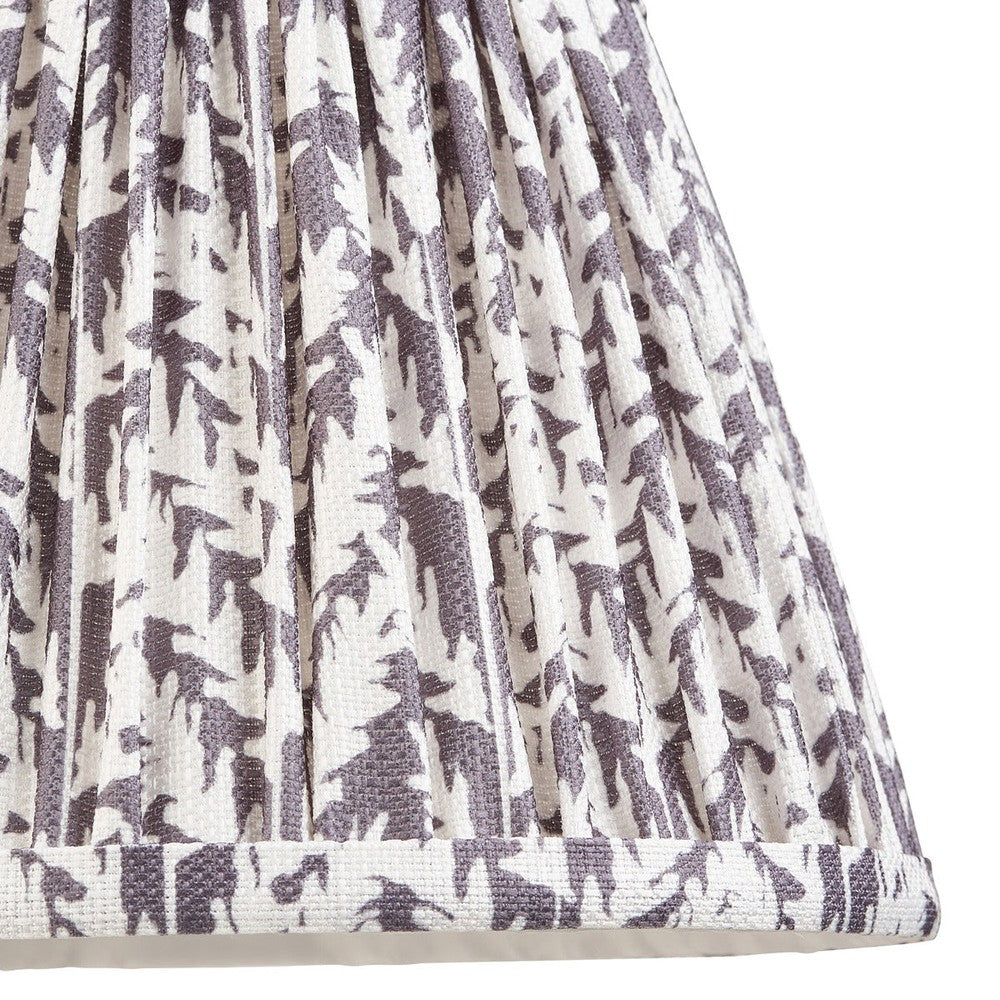 Leaf Shade 20cm - Pearl Grey Fabric Endon 4