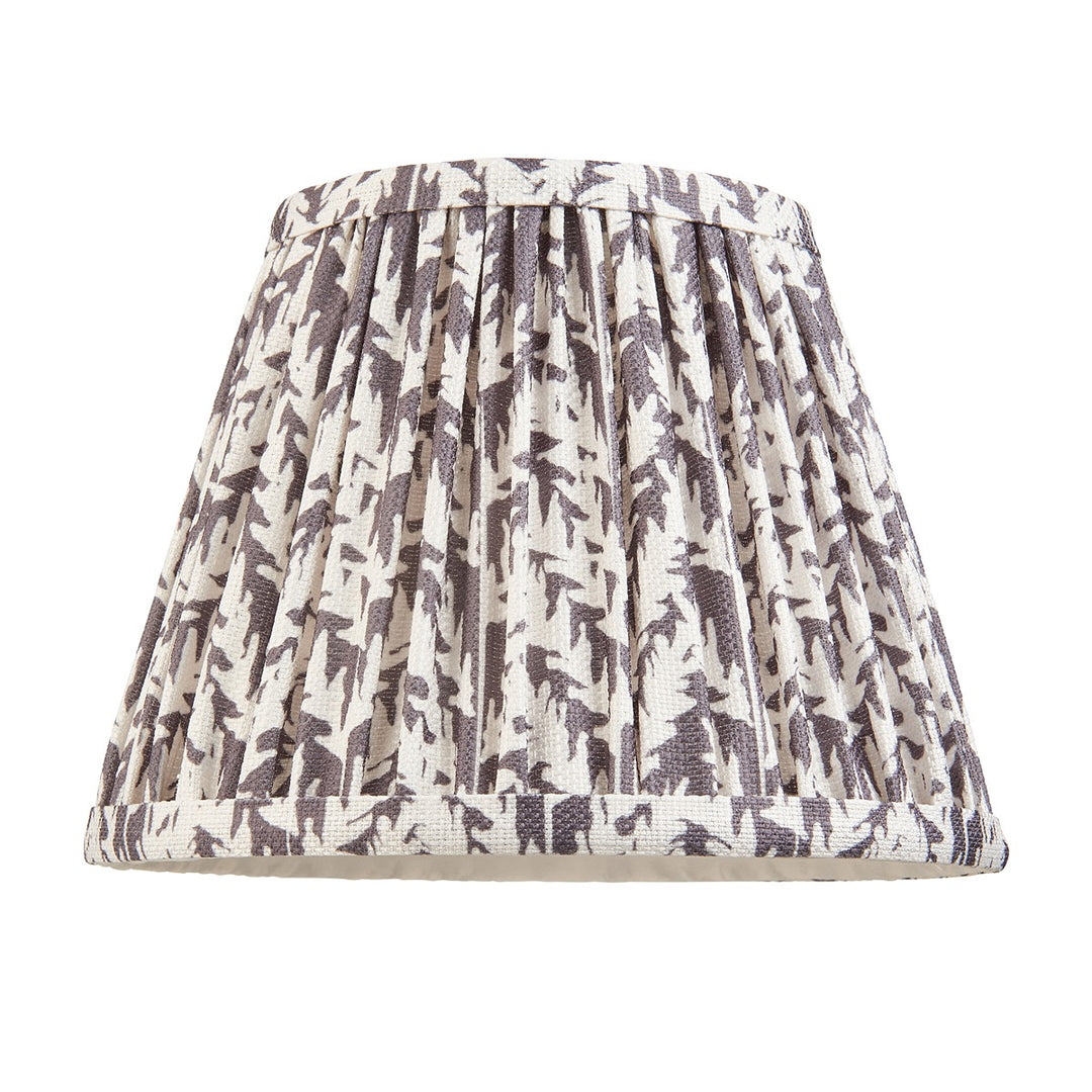 Leaf Shade 20cm - Pearl Grey Fabric Endon 1
