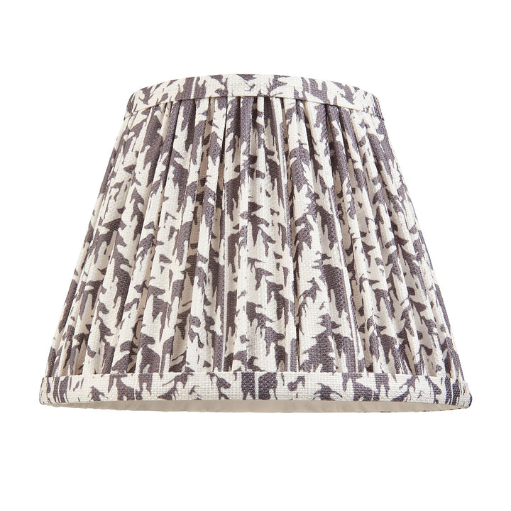 Leaf Shade 20cm - Pearl Grey Fabric Endon 1