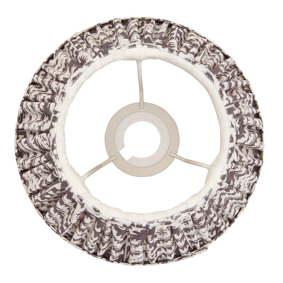 Leaf Shade 20cm - Pearl Grey Fabric Endon 5
