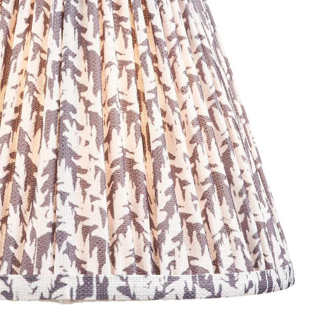 Leaf Shade 25cm - Pearl Grey Fabric Endon 3