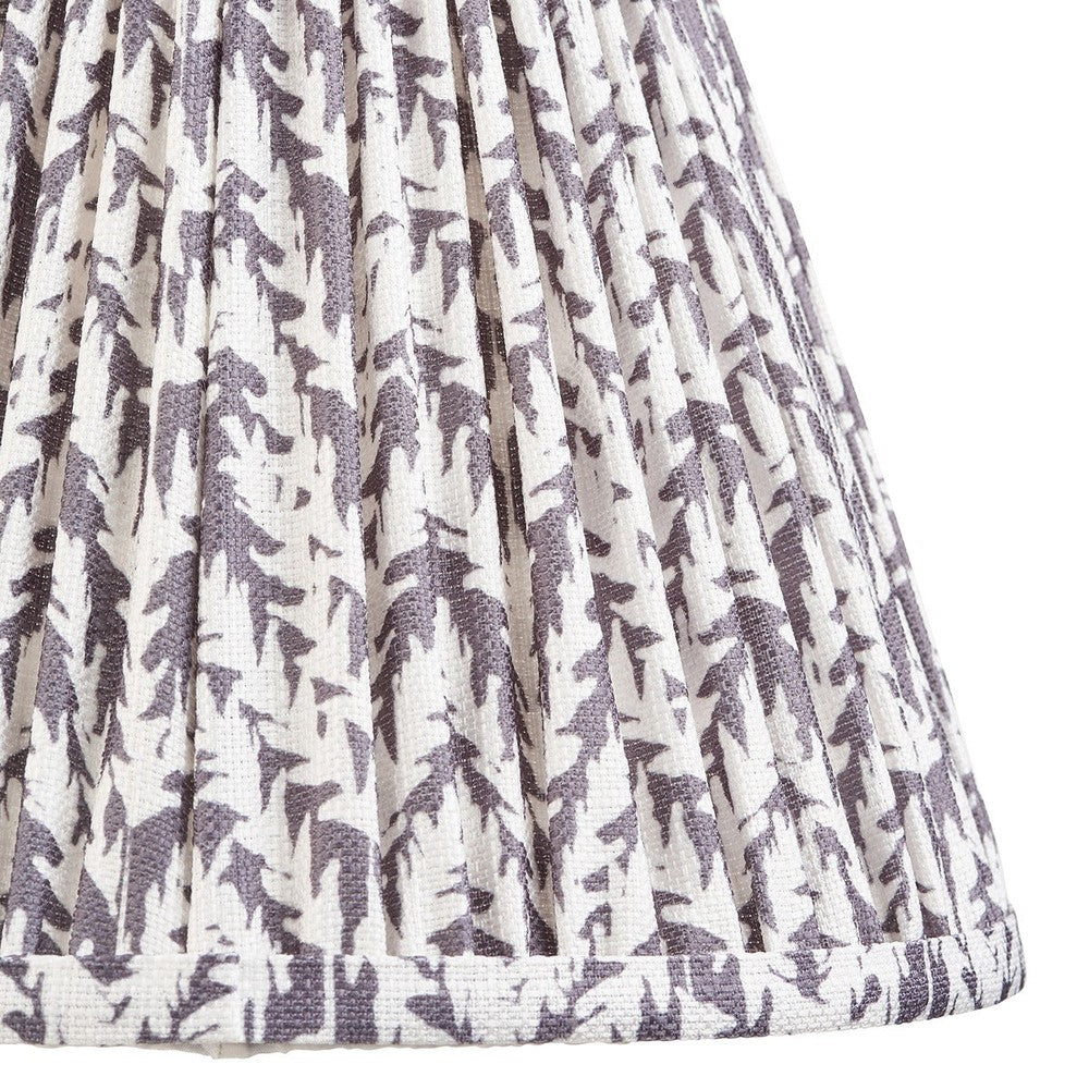 Leaf Shade 25cm - Pearl Grey Fabric Endon 4