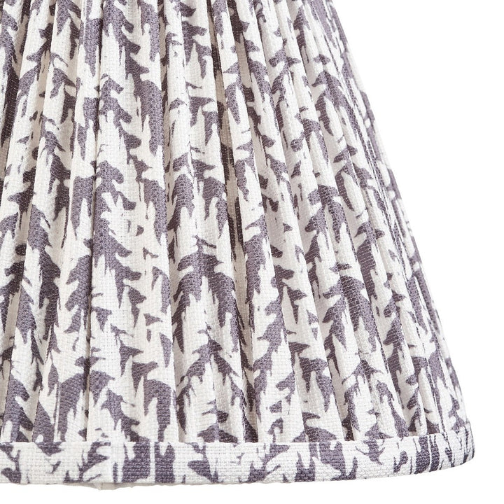Leaf Shade 25cm - Pearl Grey Fabric Endon 4