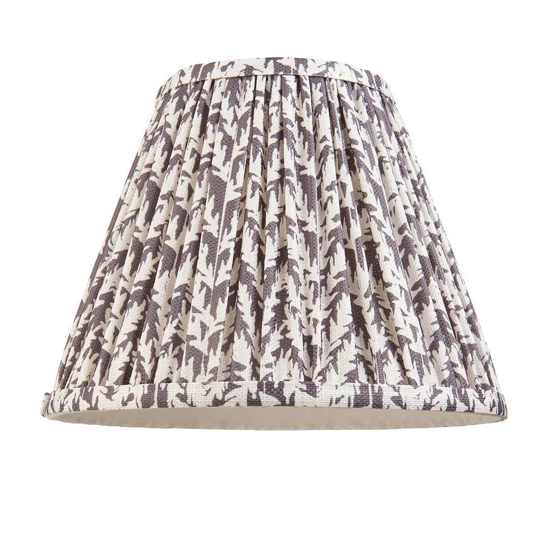 Leaf Shade 25cm - Pearl Grey Fabric Endon 1