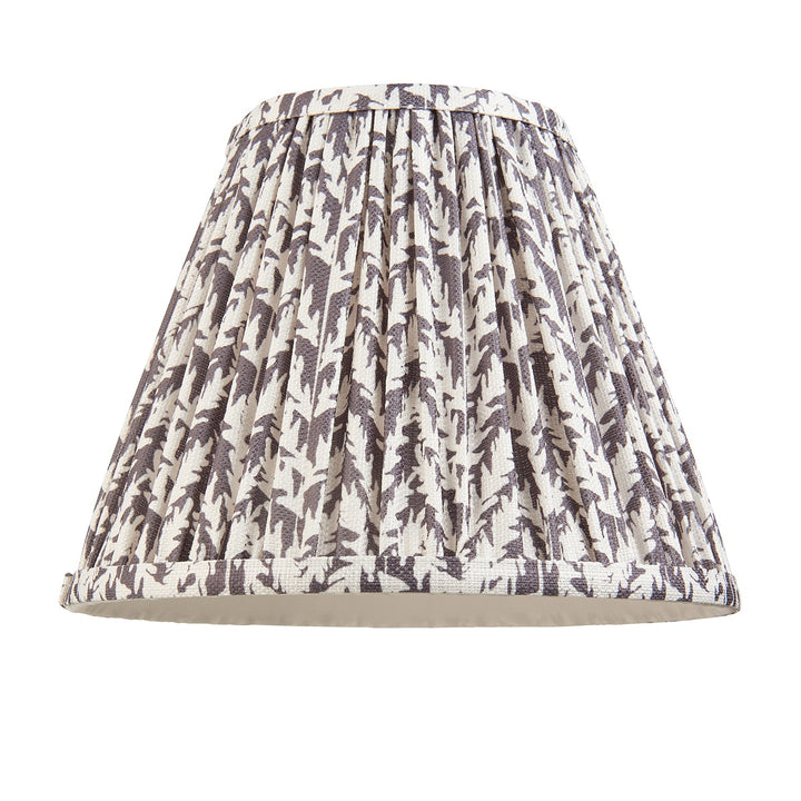 Leaf Shade 25cm - Pearl Grey Fabric Endon 1