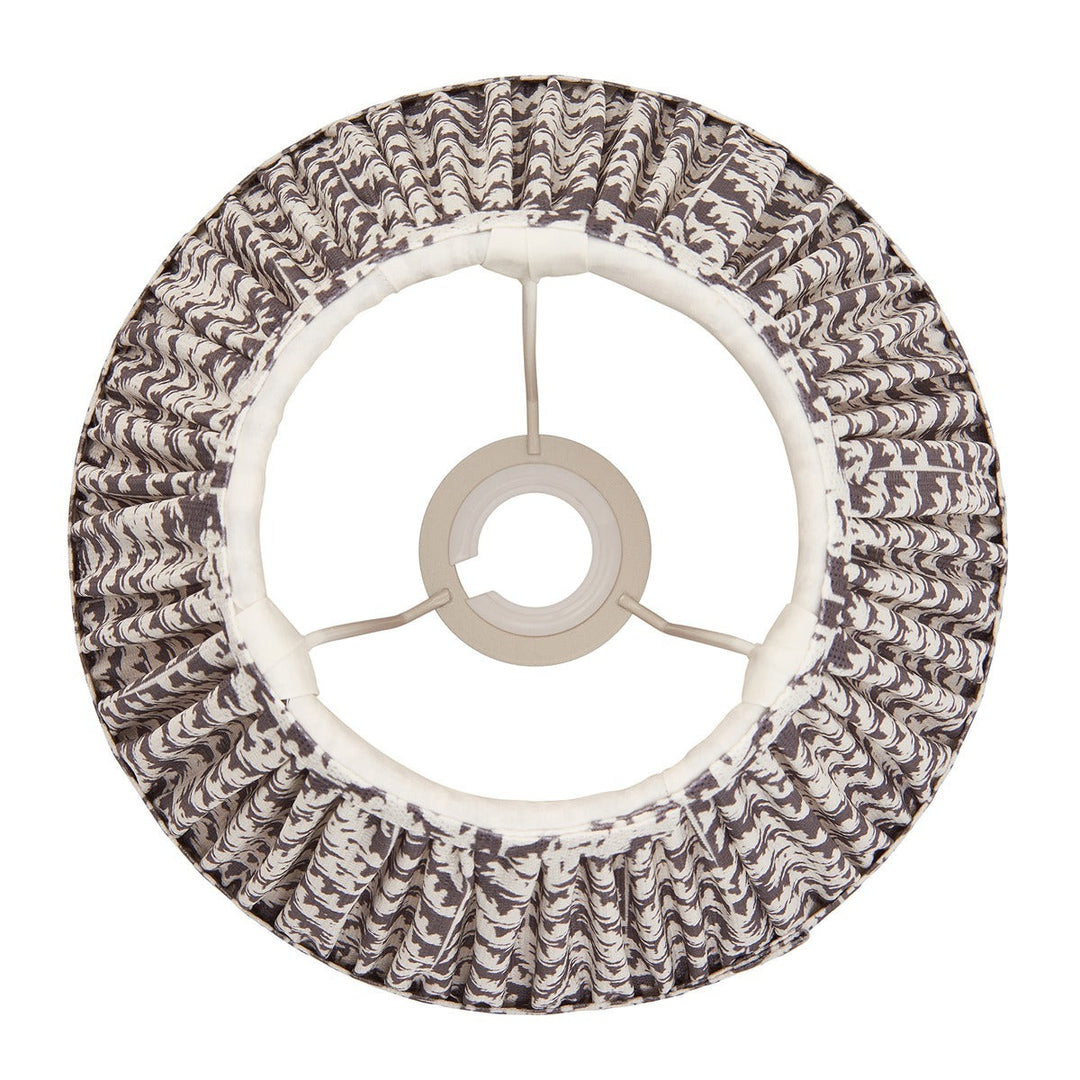 Leaf Shade 25cm - Pearl Grey Fabric Endon 5