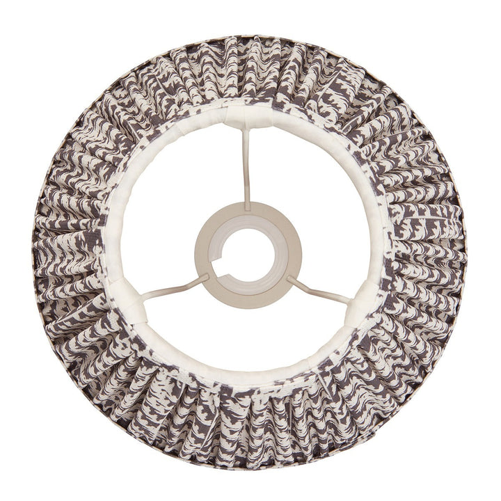 Leaf Shade 25cm - Pearl Grey Fabric Endon 5