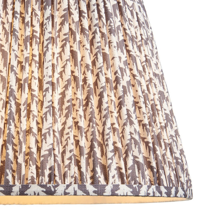 Leaf Shade 40cm - Pearl Grey Fabric Endon 3