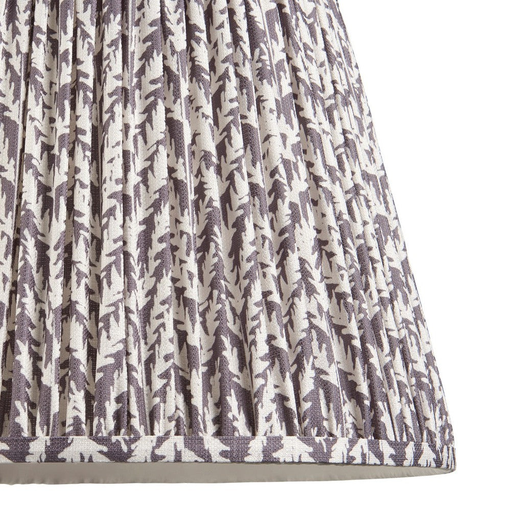 Leaf Shade 40cm - Pearl Grey Fabric Endon 4