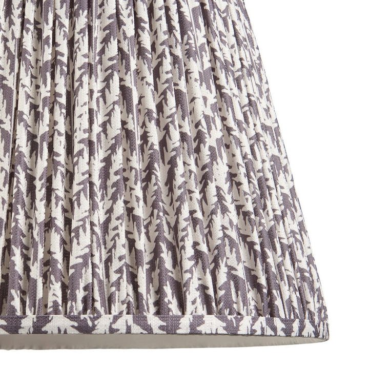 Leaf Shade 40cm - Pearl Grey Fabric Endon 4