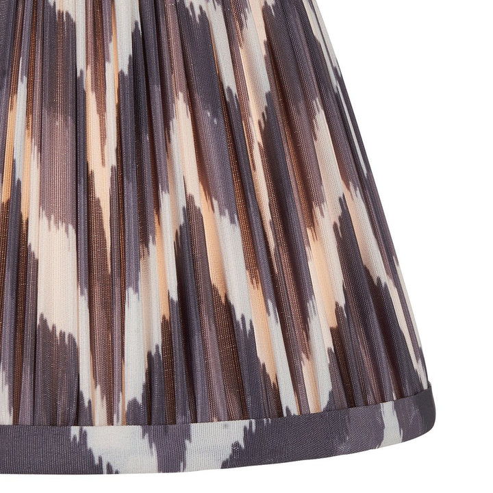 Zigzag Shade 20cm - Pearl Grey Fabric Endon 3
