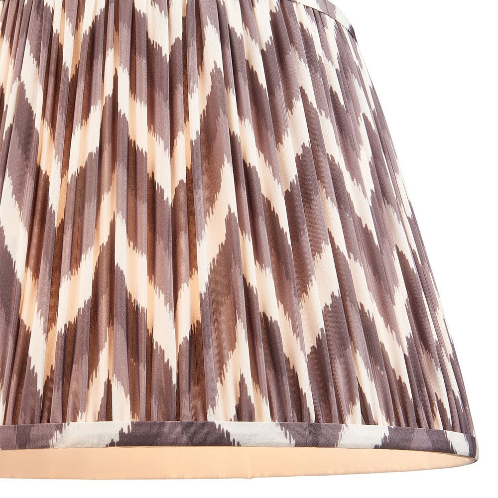 Zigzag Shade 40cm - Pearl Grey Fabric Endon 3
