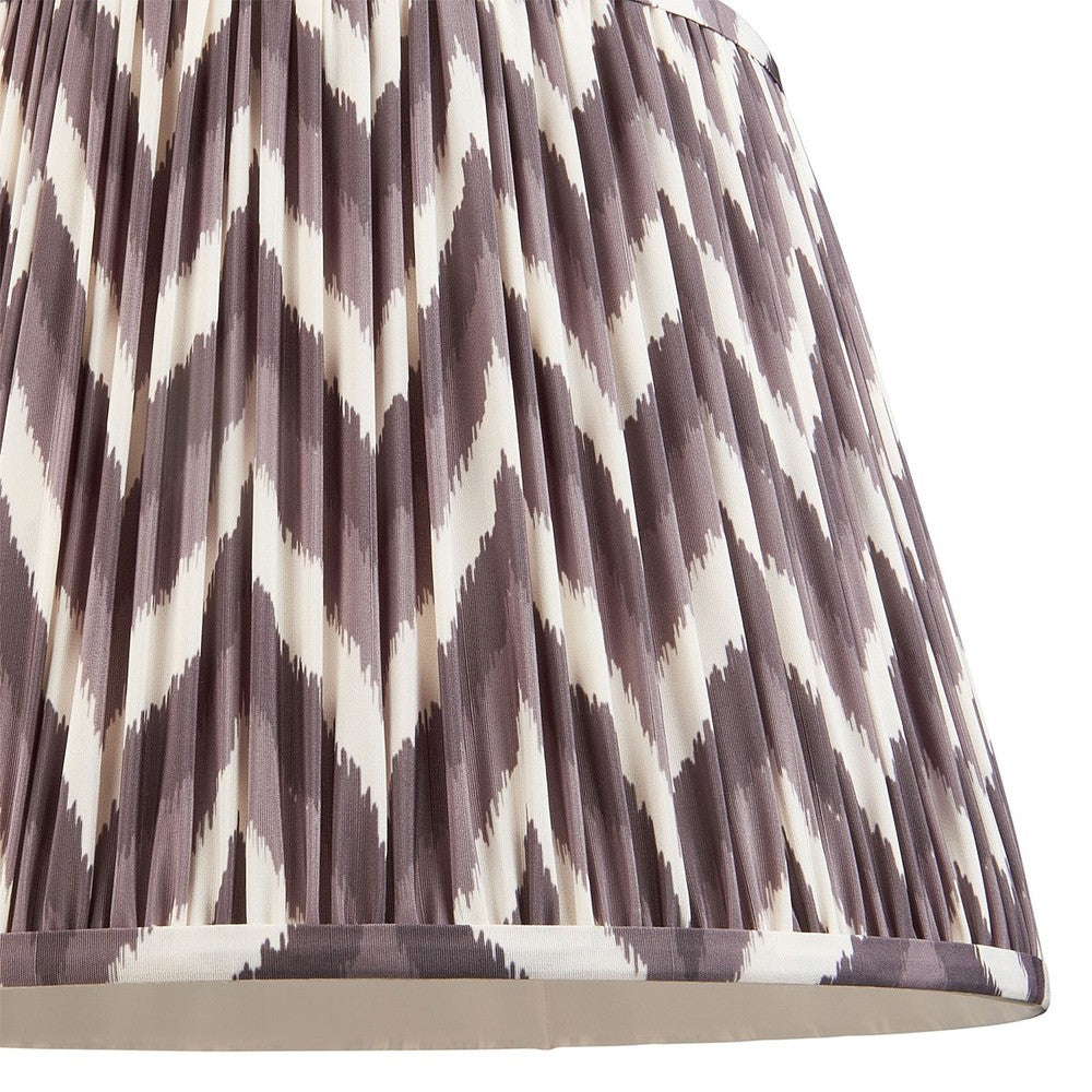 Zigzag Shade 40cm - Pearl Grey Fabric Endon 4