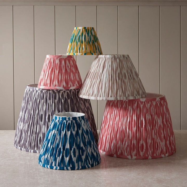 Ikat Shade 25cm - Coral Pink Fabric Endon 2