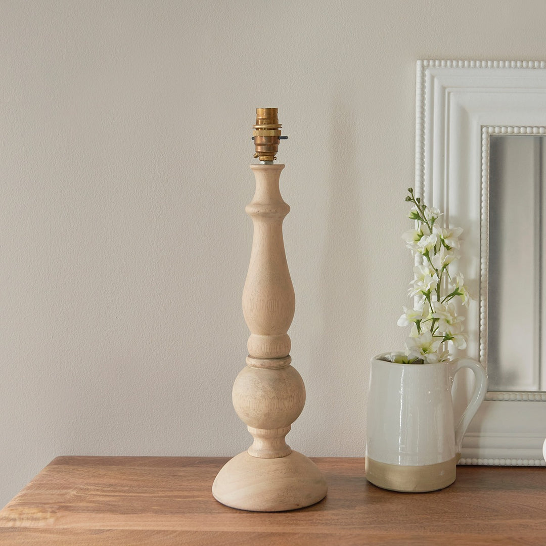 Hadcot Table Lamp - Natural Wood Endon 2