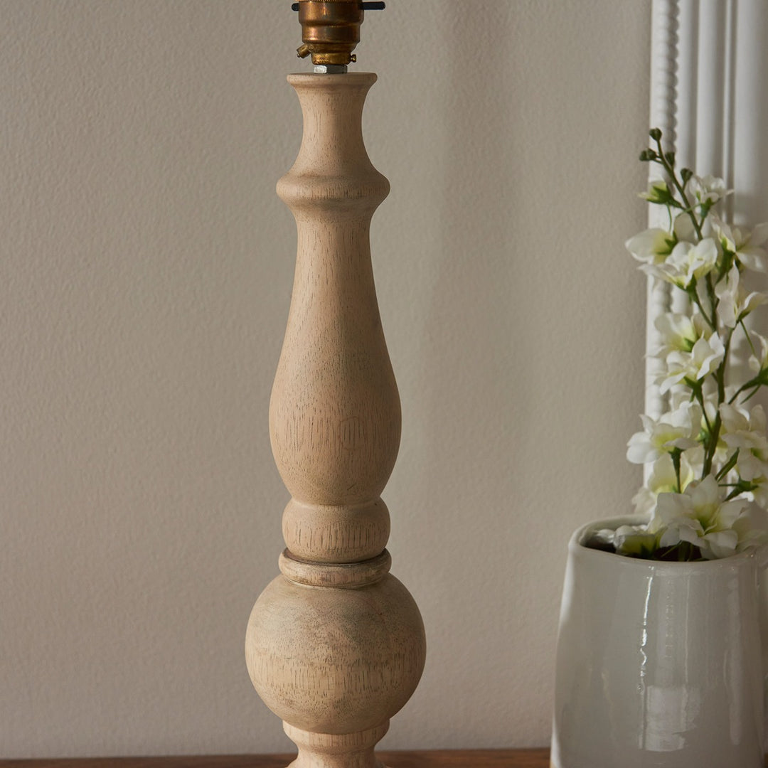 Hadcot Table Lamp - Natural Wood Endon 4