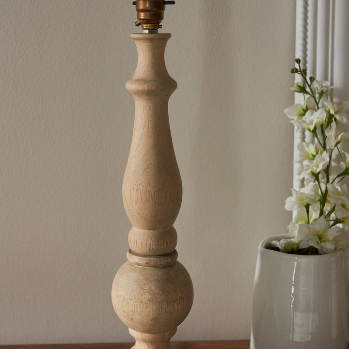 Hadcot Table Lamp - Natural Wood Endon 4