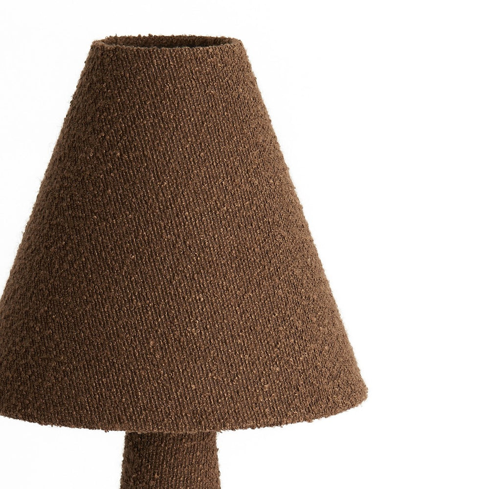 Devia Bouclé Floor Lamp - Brown Light & Living 2