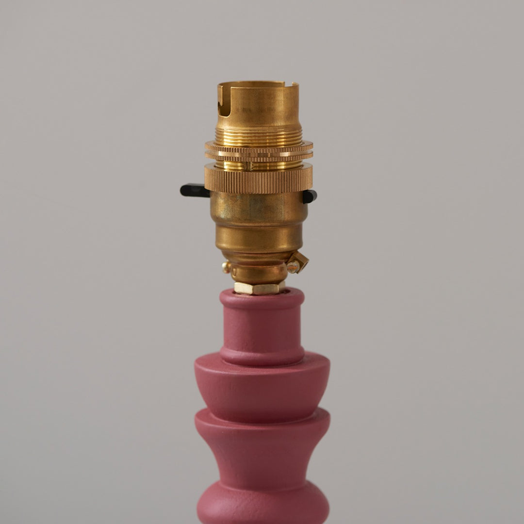 Barley Table Lamp - Satin Pink Clay Paint Endon 3