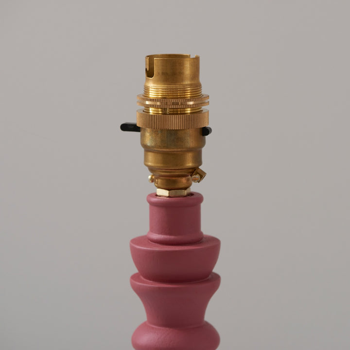 Barley Table Lamp - Satin Pink Clay Paint Endon 3