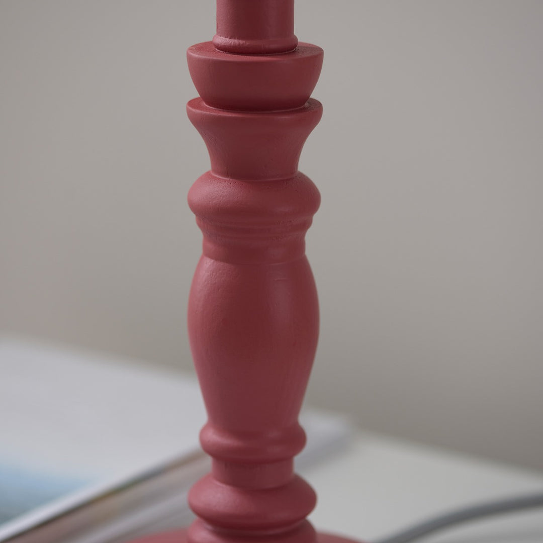 Barley Table Lamp - Satin Pink Clay Paint Endon 4