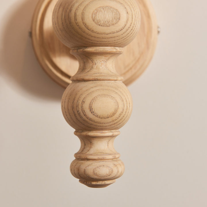 Barley 1 Wall Light - Natural Ash Endon 3
