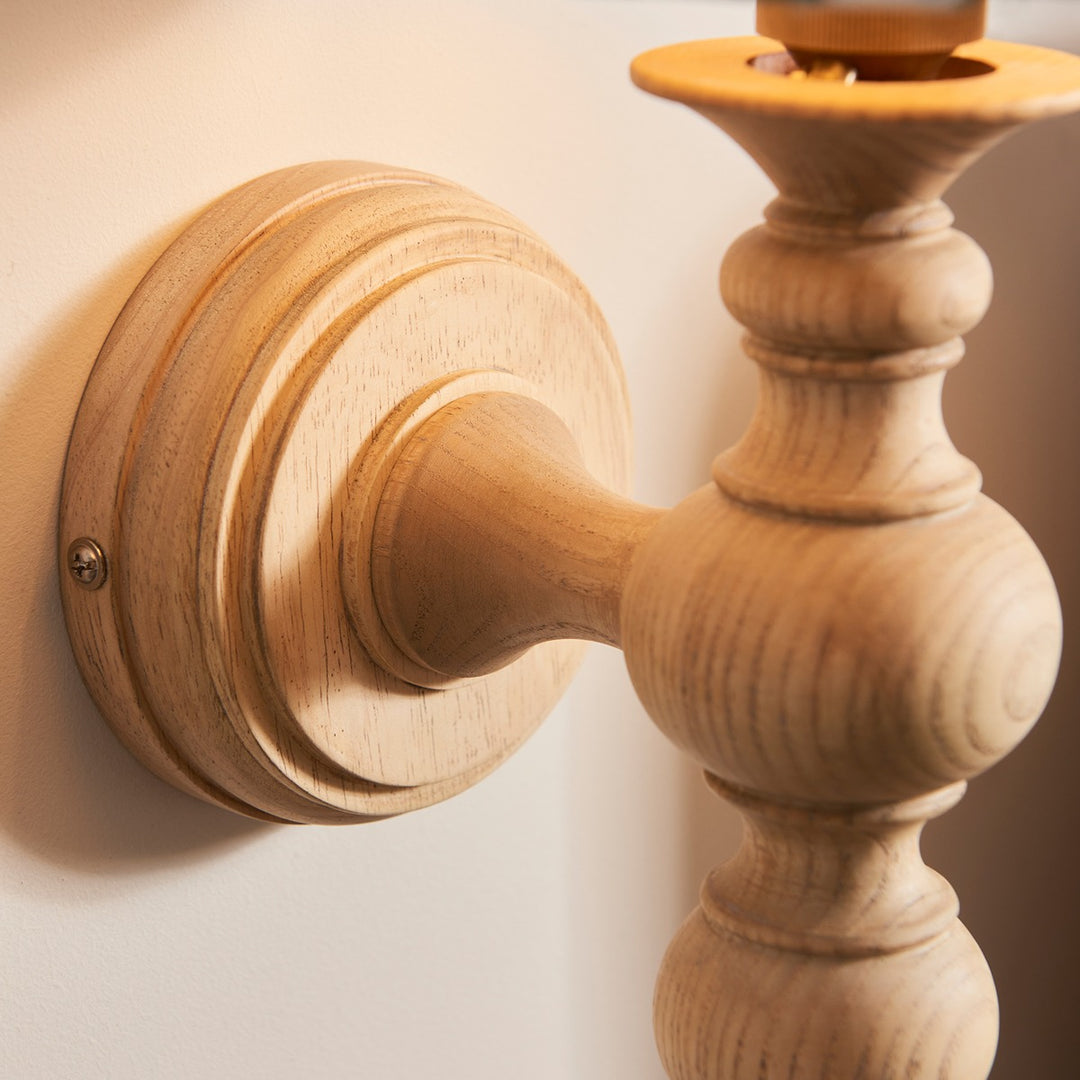 Barley 1 Wall Light - Natural Ash Endon 4