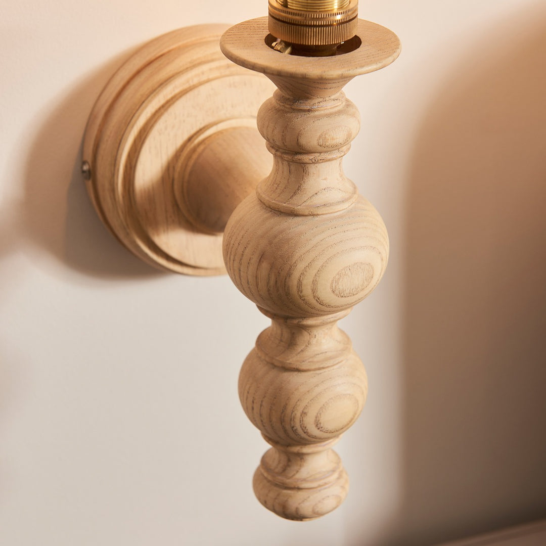Barley 1 Wall Light - Natural Ash Endon 5