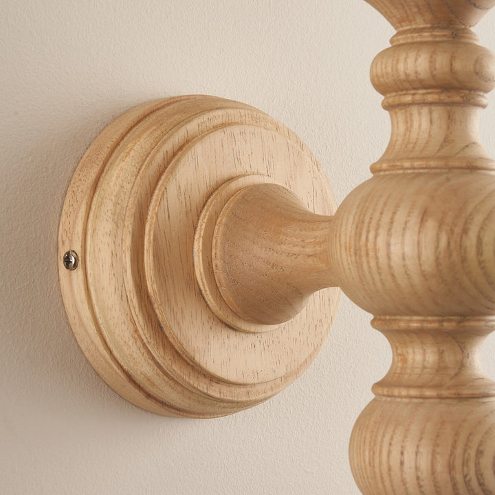 Barley 1 Wall Light - Natural Ash Endon 7