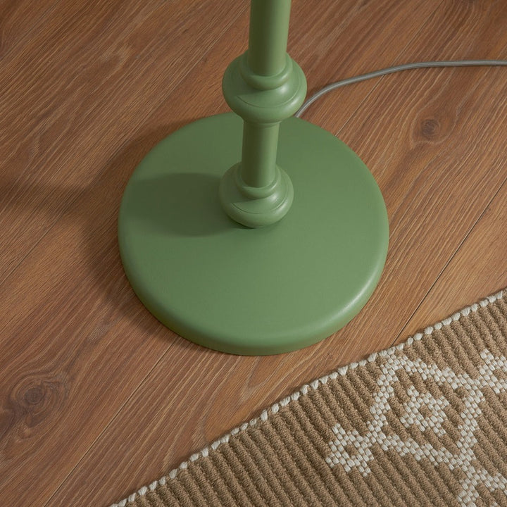 Endon Aldeby Floor Light - Satin Cotswold Green Paint