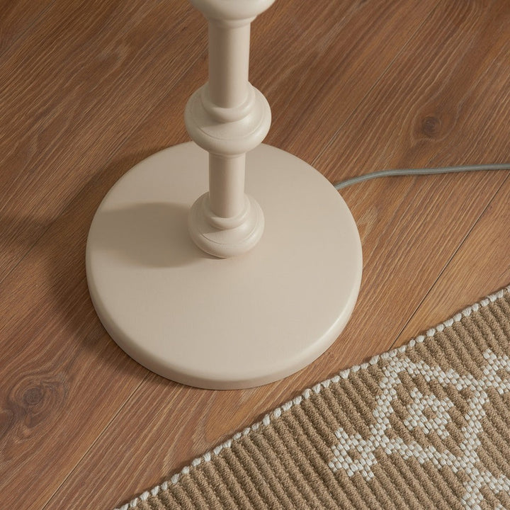 Aldeby Floor Light - Satin Almond White Paint Endon 5