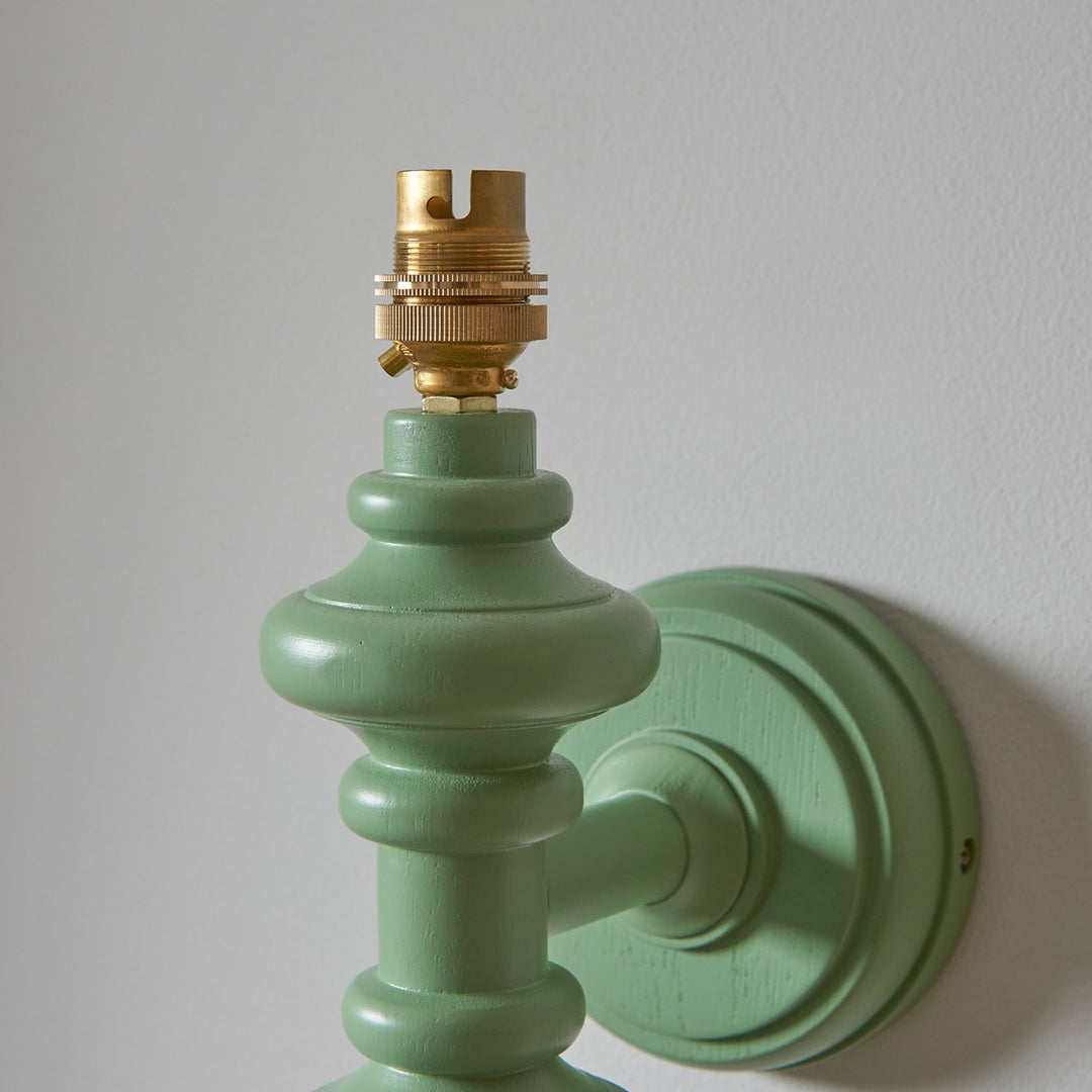 Aldeby Wall Light - Satin Cotswold Green Paint Endon 3
