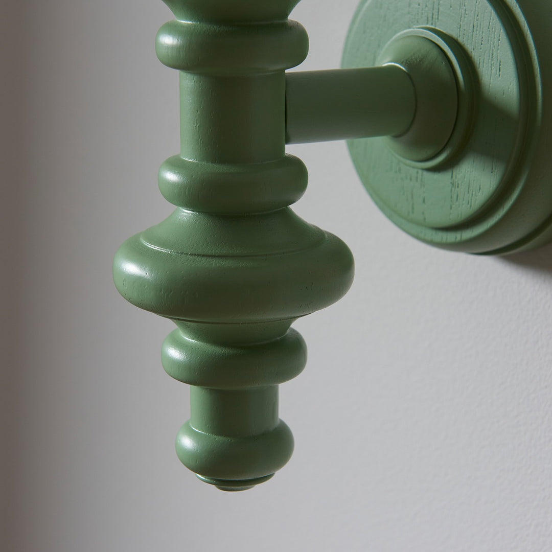 Aldeby Wall Light - Satin Cotswold Green Paint Endon 5