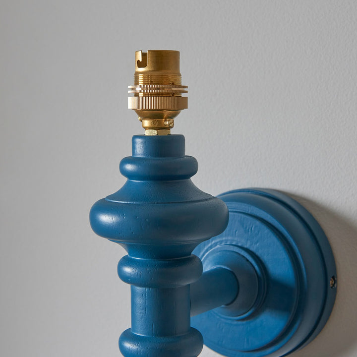 Aldeby Wall Light - Satin Marlin Blue Paint Endon 3